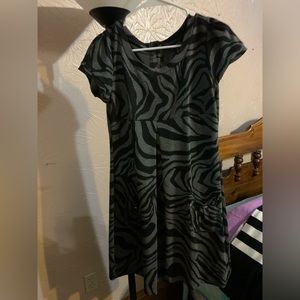 Black gray dress for cooler weather